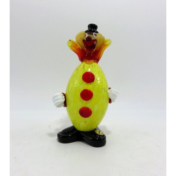 Vintage Murano Glass Clown Figurine Handcrafted Italian Art Collectible - Picture 2 of 10